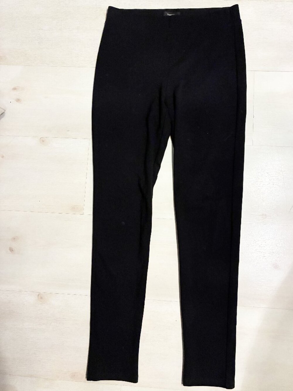 Theory Black Ponte Knit Pull-On Leggings Pants - Size Medium - Made in USA